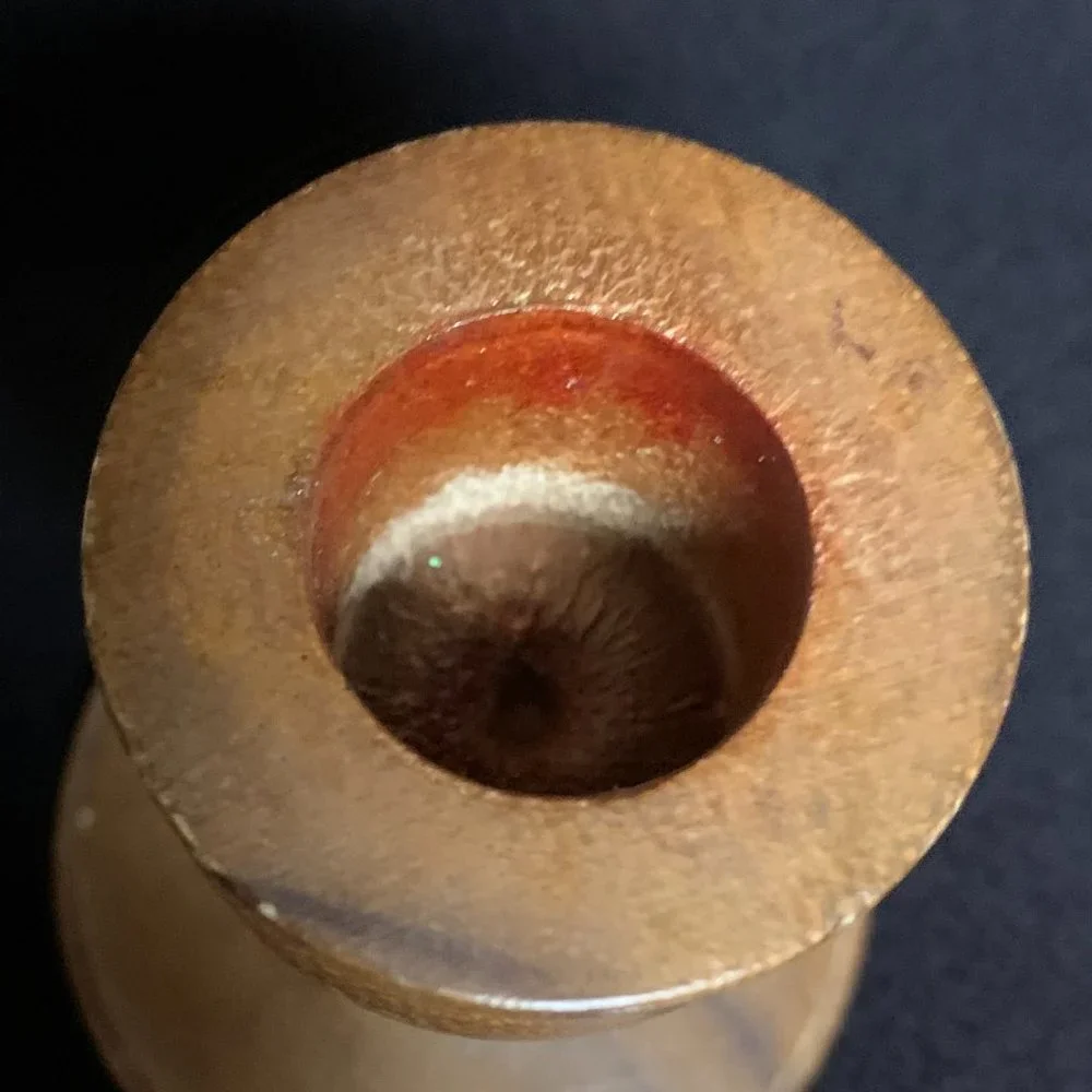 Olive wood candlestick